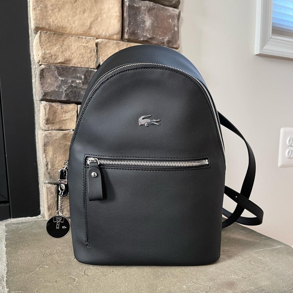 Lacoste Women's Daily Classic Coated Piqué Canvas Backpack